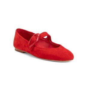 LARROUDE Scarlet Handmade In Brazil Suede Verona Ballet Flats